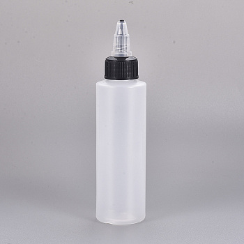 60ml Plastic Glue Bottles, Clear, 11.4cm, bottle(without cap): 8.6x3.6cm, capacity: 60ml
