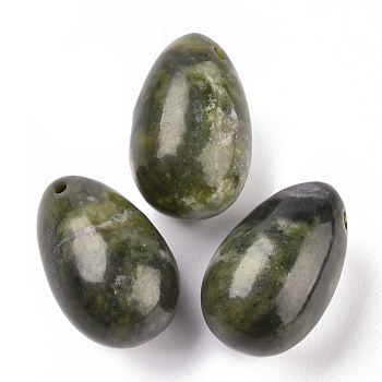 Natural Xinyi Jade/Chinese Southern Jade Pendants, Easter Egg Stone, 31x20x20mm, Hole: 2mm