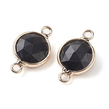 Natural Obsidian Connector Charms(G-C102-09H-G)-2
