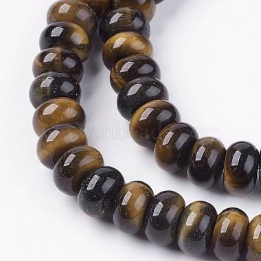 Natural Gemstone Tiger Eye Stone Rondelle Beads Strands(X-G-S105-8mm-20)-3