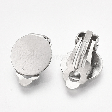 Accessoires de boucles d'oreilles clips à vis en 304 acier inoxydable(X-STAS-T045-33C-P)-2