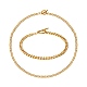 Brass Curb Chain Bracelet & Curb Chain Necklace Sets(SJEW-SZ0001-011B)-1