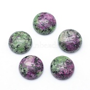 Natural Ruby in Zoisite Cabochons, Half Round, 12x5~6mm(X-G-P393-R34-12mm)