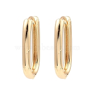 Brass Hoop Earrings, Oval, Light Gold, 21x14x3mm(EJEW-I289-27B-KCG)