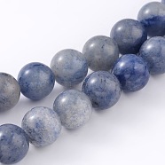 Natural Blue Aventurine Round Bead Strands, 6mm, Hole: 0.8mm, about 62pcs/strand, 15.5 inch(G-M248-6mm-01)