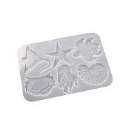 Sea Animal Shape DIY Silicone Molds, Resin Casting Molds, For UV Resin, Epoxy Resin Jewelry Making, Octopus/Crab/Starfish, 140x194x7mm(WG71525-01)