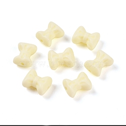 Synthetic Shell & Resin Beads, Bowknot, Beige, 9.5x12.5x6.5mm, Hole: 1.5mm(BSHE-G036-13)