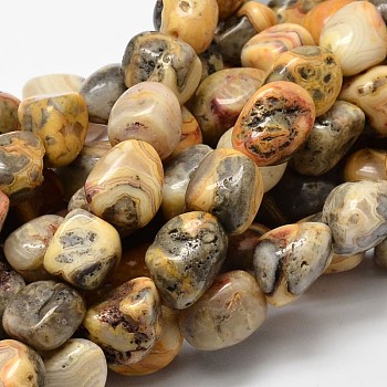 Natural Crazy Lace Agate Nuggets Bead Strands, Tumbled Stone, 13~18x10~13mm, Hole: 1mm, about 21~26pcs/strand, 15.74 inch