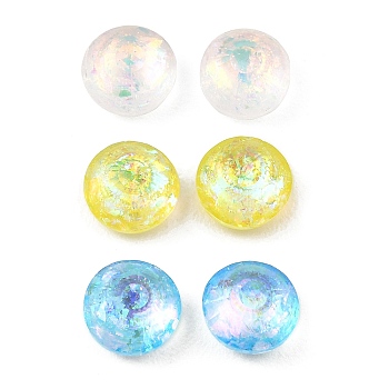 Resin Imitation Opal Cabochons, Faceted Cone, Mixed Color, 6x3.5mm