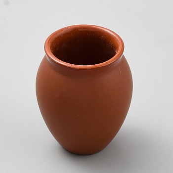 Laterite Clay Cups, for Drink Cocktail Beer, Barrel, Chocolate, 53x64.5mm, Inner Diameter: 34mm