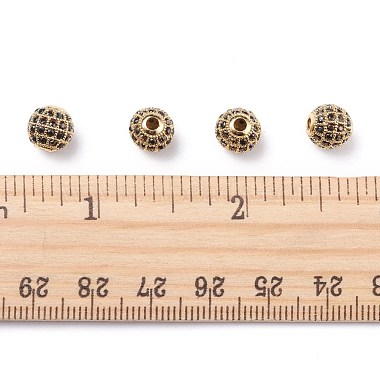 Brass Cubic Zirconia Beads(ZIRC-F001-41G)-4
