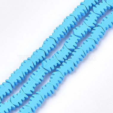 8mm DeepSkyBlue Fish Non-magnetic Hematite Beads
