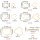 PandaHall Elite Brass Heart Linking Rings and Link Connectors(FIND-PH0005-82)-4