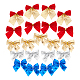 gorgecraft 5cartes 5 couleurs ruban nœud papillon en velours(DIY-GF0003-47)-1