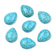 Craft Findings Dyed Synthetic Turquoise Gemstone Flat Back Teardrop Cabochons(TURQ-S270-15x20mm-01)-1