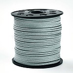 Faux Suede Cord, Faux Suede Lace, Light Blue, 2.7x1.4mm, about 98.42 yards(90m)/roll(LW-R007-1083)