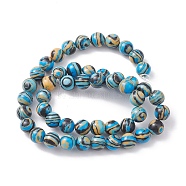 Synthetic Malachite Beads Strands, Dyed, Round, Sky Blue, 8mm, Hole: 1mm, about 46pcs/strand, 14.76''(37.5cm)(G-YW0001-55C)