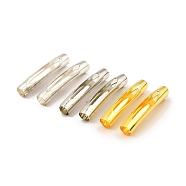 Brass Tube Beads, Hollow Curved Tube, Mixed Color, 28x5mm, Hole: 4mm(KK-D040-14)