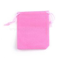 Rectangle Velvet Pouches, Gift Bags, Pink, 9x7cm(TP-R002-7x9-06)