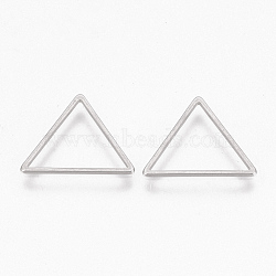 304 Stainless Steel Linking Ring, Triangle, Stainless Steel Color, 20x22.5x0.8mm(X-STAS-S079-27A)