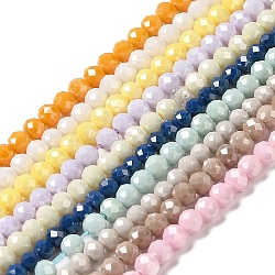 Cubic Zirconia Bead Strands, Faceted Round, Mixed Color, 3mm, Hole: 0.6mm, about 120pcs/strand, 14.84''~14.96''(37.7~38cm)(ZIRC-P109-02A-M)