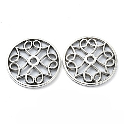 Tibetan Style Alloy Pendant, Lead Free & Cadmium Free, Flat Round, Antique Silver, 22x2mm, Hole: 2mm, 506pcs/1000g(TIBE-H142-15AS)