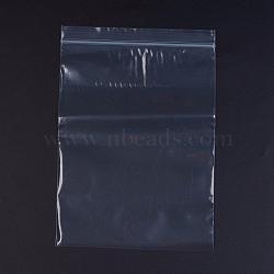 Plastic Zip Lock Bags, Resealable Packaging Bags, Top Seal, Self Seal Bag, Rectangle, White, 26x18cm, Unilateral Thickness: 3.1 Mil(0.08mm), 100pcs/bag(OPP-G001-I-18x26cm)