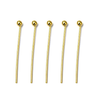 Brass Ball Head pins, Cadmium Free & Lead Free, Golden, 20x0.5mm, 24 Gauge, Head: 2mm, about 10000pcs/bag