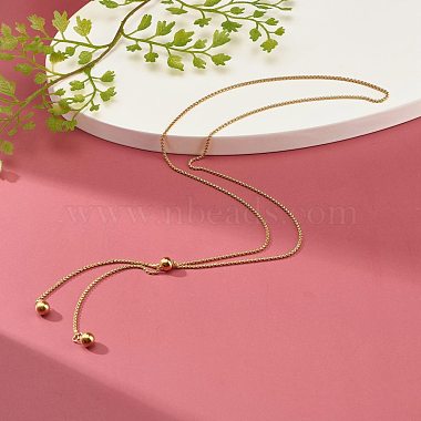 Round Beads Lariat Necklace for Girl Women(NJEW-JN03709)-2