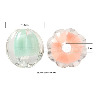 210pcs 6 couleurs perles acryliques transparentes(TACR-LS0001-03)-3