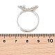 Brass Micro Pave Cubic Zirconia Adjustable Ring Components(KK-CBAC351-04P)-3