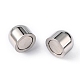Smooth 304 Stainless Steel Magnetic Clasps with Glue-in Ends(STAS-H048-1)-3