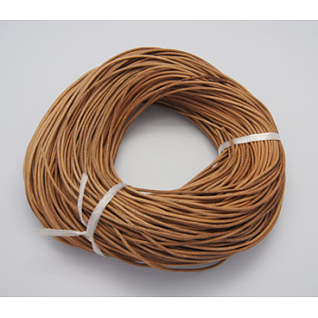 Cowhide Leather Cord, Leather Jewelry Cord, Peru, Size: about 1mm in diameter, about 109.36 yards(100m)/bundle